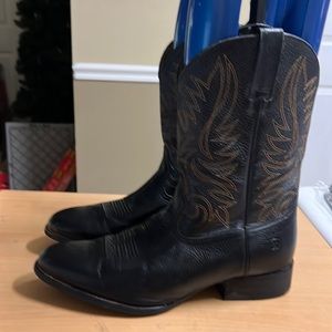 Ariat men 13 EE Black Western Boot Leather NEW